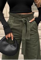 Nohavice džínosové mom fit Honey Light khaki