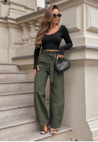 Nohavice džínosové mom fit Honey Light khaki