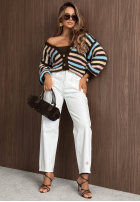 Nohavice džínosové mom fit Casual Vibes svetlomodré