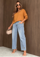 Nohavice džínosové mom fit Casual Vibes svetlomodré