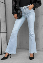 Nohavice džínosové dzwony z kryształkami Stardust Jeans svetlomodré