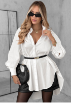 Asymetryczna Košeľa z kołnierzem Soft Darling khaki