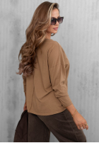 Blúzka longsleeve z dekoltem w serek Daily Style bordová