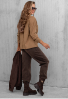 Blúzka longsleeve z dekoltem w serek Daily Style bordová