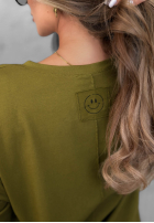 Blúzka longsleeve z dekoltem w serek Daily Style bordová