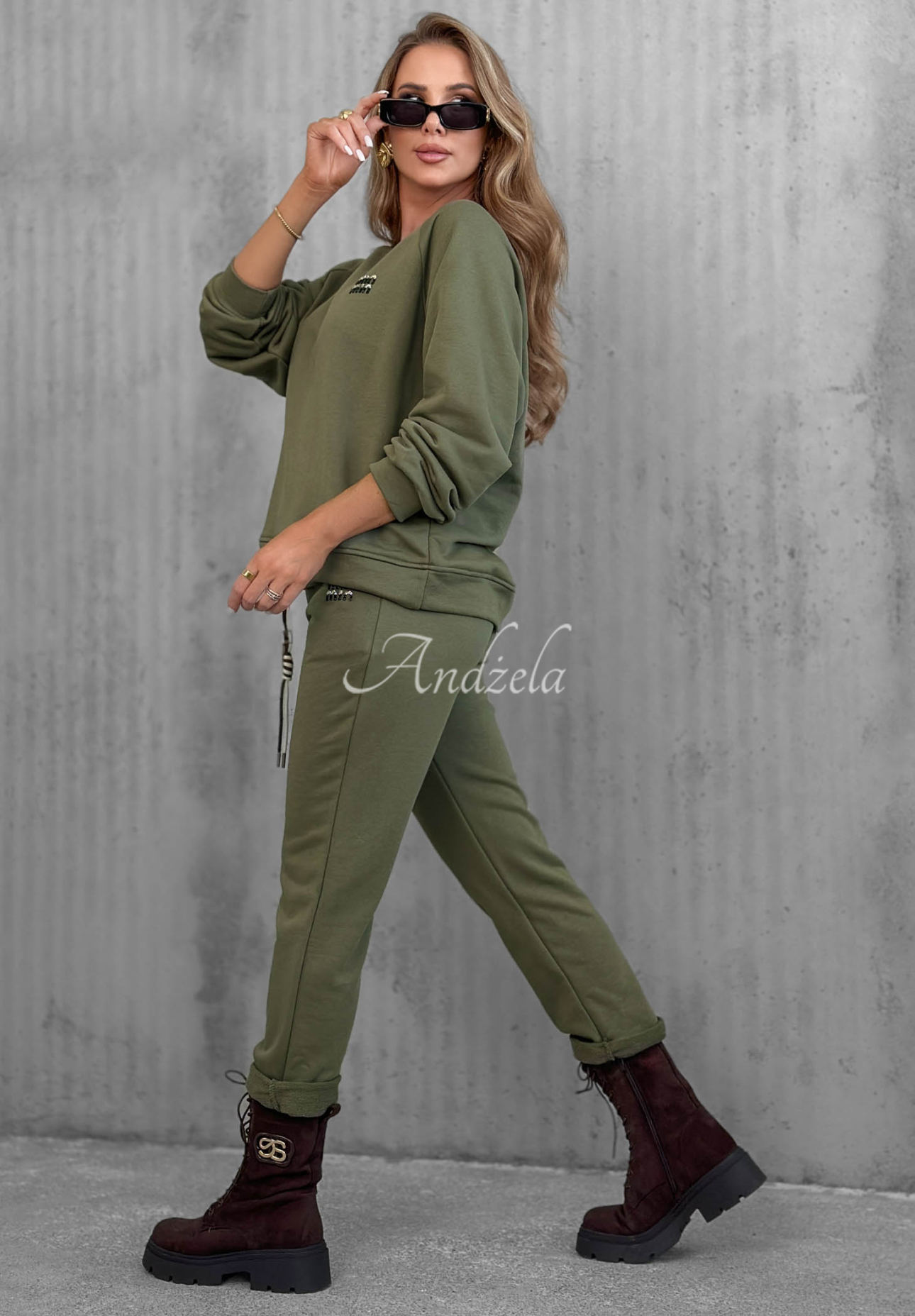 Bavlnená tepláková súprava Misty Melody khaki
