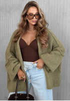 Sveter kardigan oversize bez zapięcia Candle Nights khaki