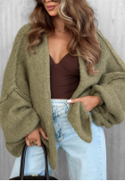 Sveter kardigan oversize bez zapięcia Candle Nights khaki