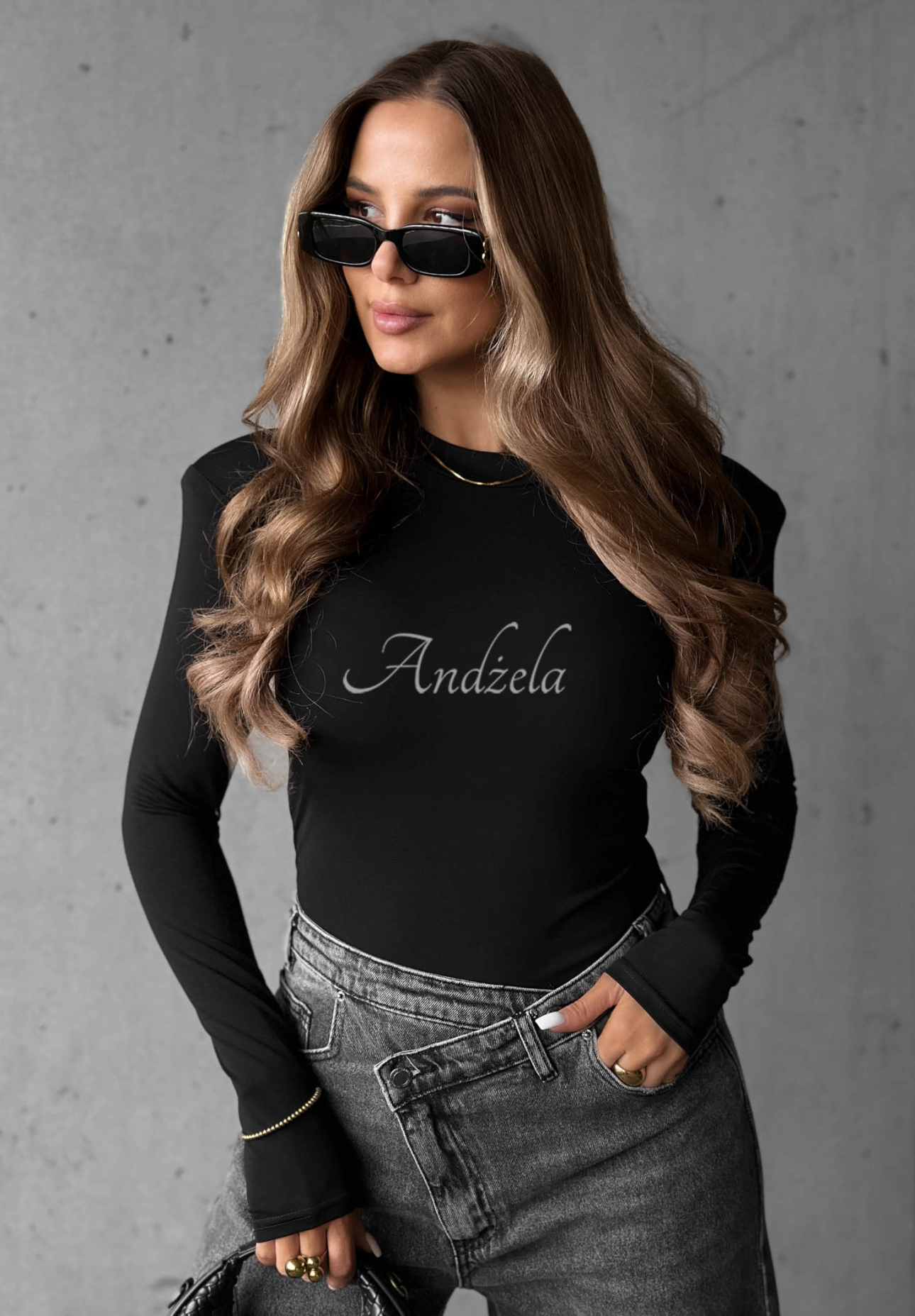 Blúzka longsleeve z viskózy Soft Classics čierna