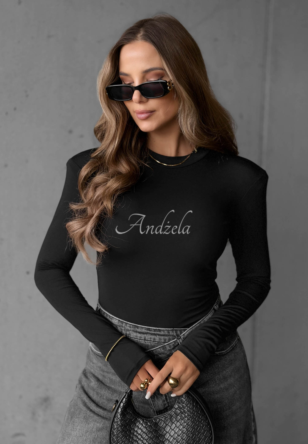 Blúzka longsleeve z viskózy Soft Classics čierna