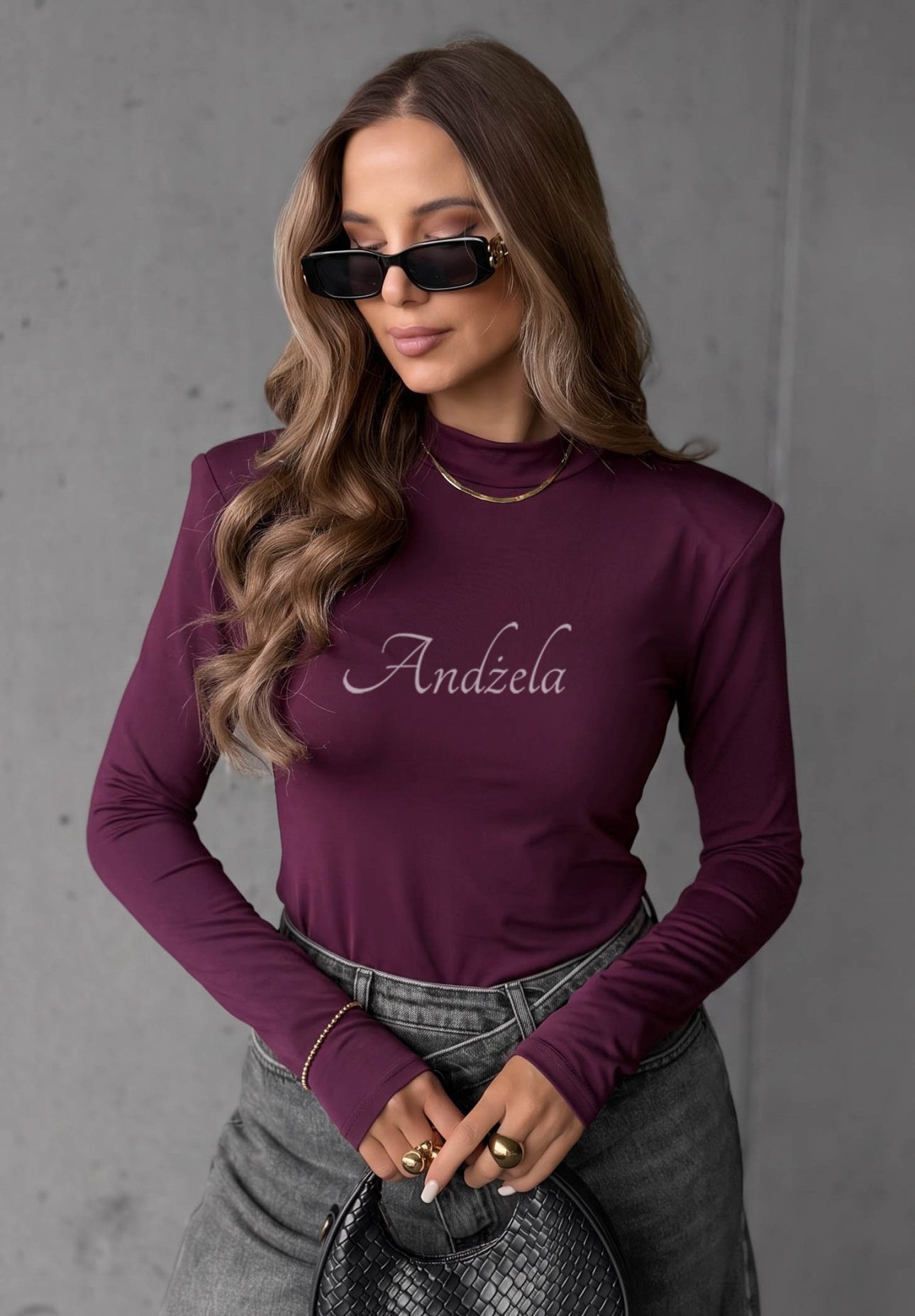 Blúzka longsleeve z viskózy Soft Classics čučoriedková