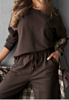 Blúzka longsleeve z kieszenią Soft Mood bordová