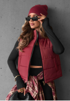 Prešívaná Vesta Autumn Touch bordová