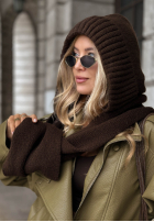 Nákrčník balaclava z wiązaniem Frosty Charm ecru