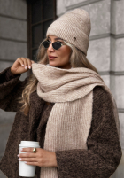 Čiapka z wełną merino Snowfall Charm čierna