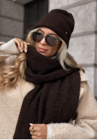 Čiapka z wełną merino Snowfall Charm béžová