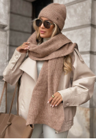 Čiapka z wełną merino Snowfall Charm béžová