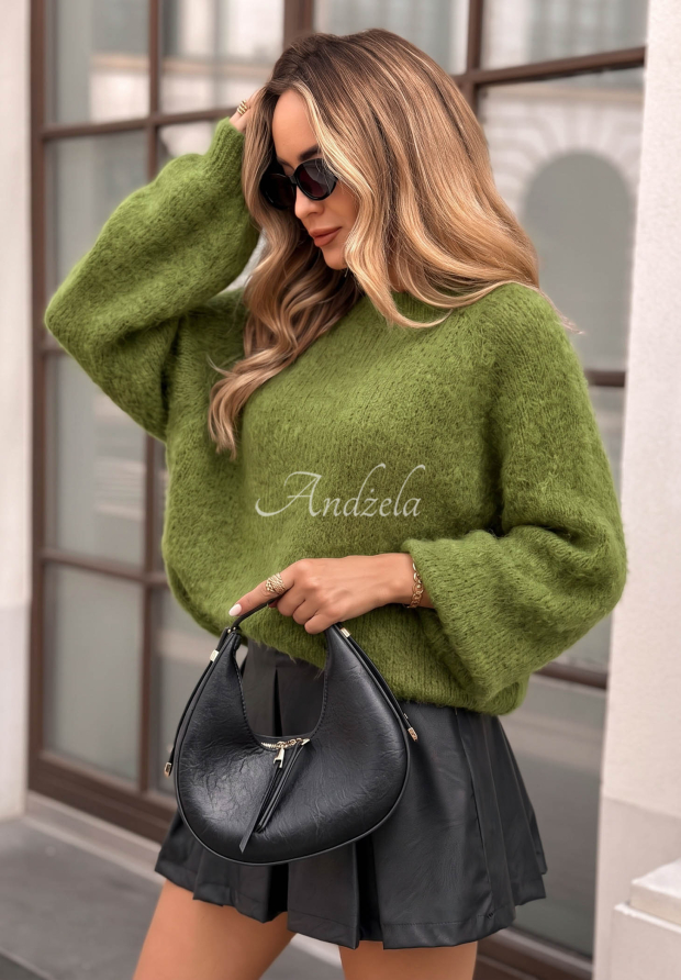 Moh&eacute;rov&yacute; sveter Cloud Darling khaki
