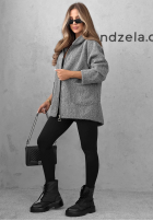 Bunda kożuszek s kapucňou i kieszeniami Warm Comfort Sivá