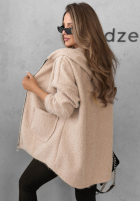 Bunda kożuszek s kapucňou i kieszeniami Warm Comfort Sivá