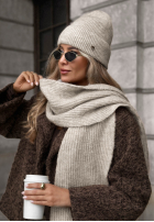 Čiapka z wełną merino Snowfall Charm čierna