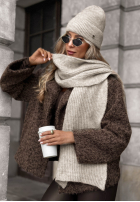 Čiapka z wełną merino Snowfall Charm čierna