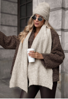 Čiapka z wełną merino Snowfall Charm béžová