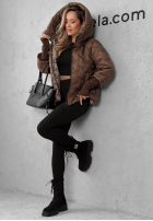 Prešívaná Bunda s kapucňou Autumn Edge čierna