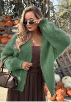 Moherowy kardigan oversize bez zapięcia Cozy Latte hnedý