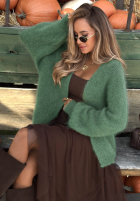 Moherowy kardigan oversize bez zapięcia Cozy Latte hnedý