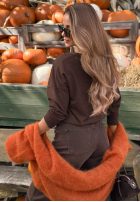Blúzka longsleeve z nadrukiem w kwiaty Autumn Sweetie čučoriedková