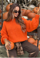 Miękki Sveter oversize Cloud Babe oranžový