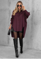 Asymetryczna Košeľa z kołnierzem Soft Darling khaki