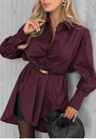 Asymetryczna Košeľa z kołnierzem Soft Darling khaki