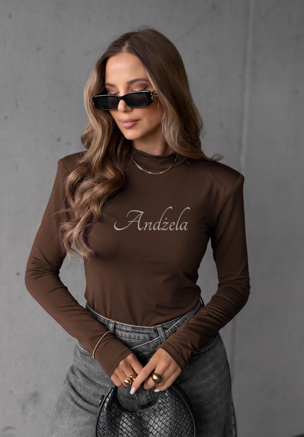 Blúzka longsleeve z viskózy Soft Classics čokoládová