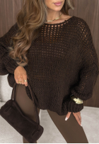 Miękki Sveter oversize Sugar Babe béžový