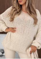 Miękki Sveter oversize Sugar Babe béžový