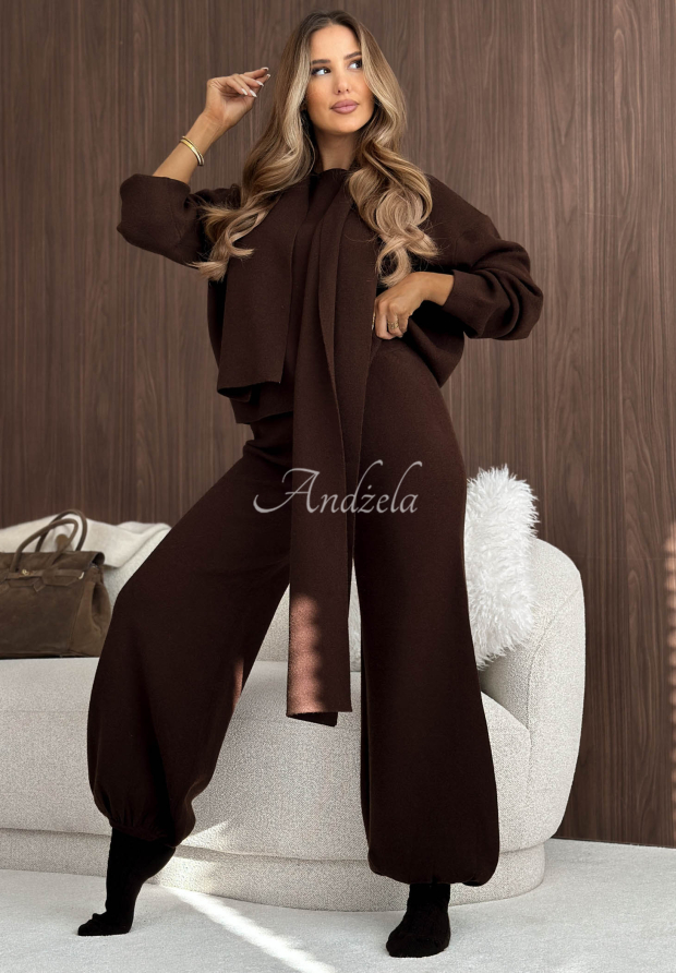 Pleten&aacute; s&uacute;prava so &scaron;&aacute;lom s visk&oacute;zou Style Darling čokol&aacute;dov&yacute;