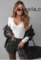 Blúzka longsleeve z dekoltem Main Girl čokoládová