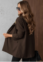 Elegancka Sako z kołnierzem Timeless Poise bordová