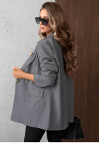 Elegancka Sako z kołnierzem Timeless Poise bordová