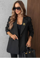 Elegancka Sako z kołnierzem Timeless Poise bordová