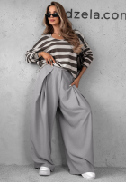 Blúzka longsleeve w paski Mocha Touch béžovo-čokoládová