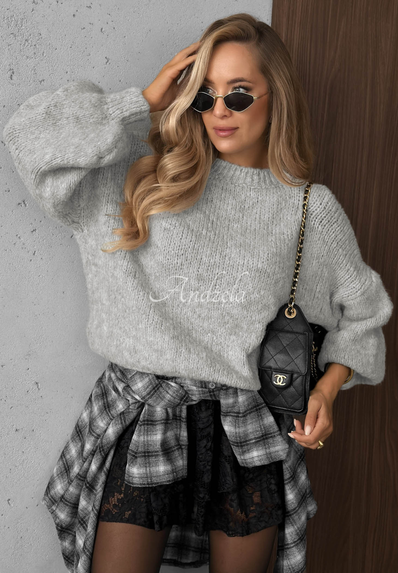 Mäkký sveter oversize s vlnou a viskózou Cloud Babe sivý