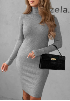 Dopasowana prążkowana Šaty midi The Good One čokoládová