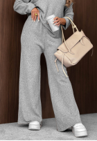 Dzianinowy Súprava Sveter i Nohavice wide leg Maple Darling sivý