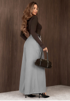 látkové Nohavice wide leg z paskiem Simple Elegance čierne