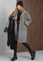 Dlhý Kabát oversize City Autumn sivý