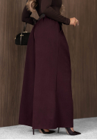 látkové Nohavice wide leg z paskiem Simple Elegance čierne