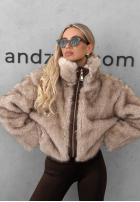Bunda parka z futerkiem Frozen Kiss čokoládová
